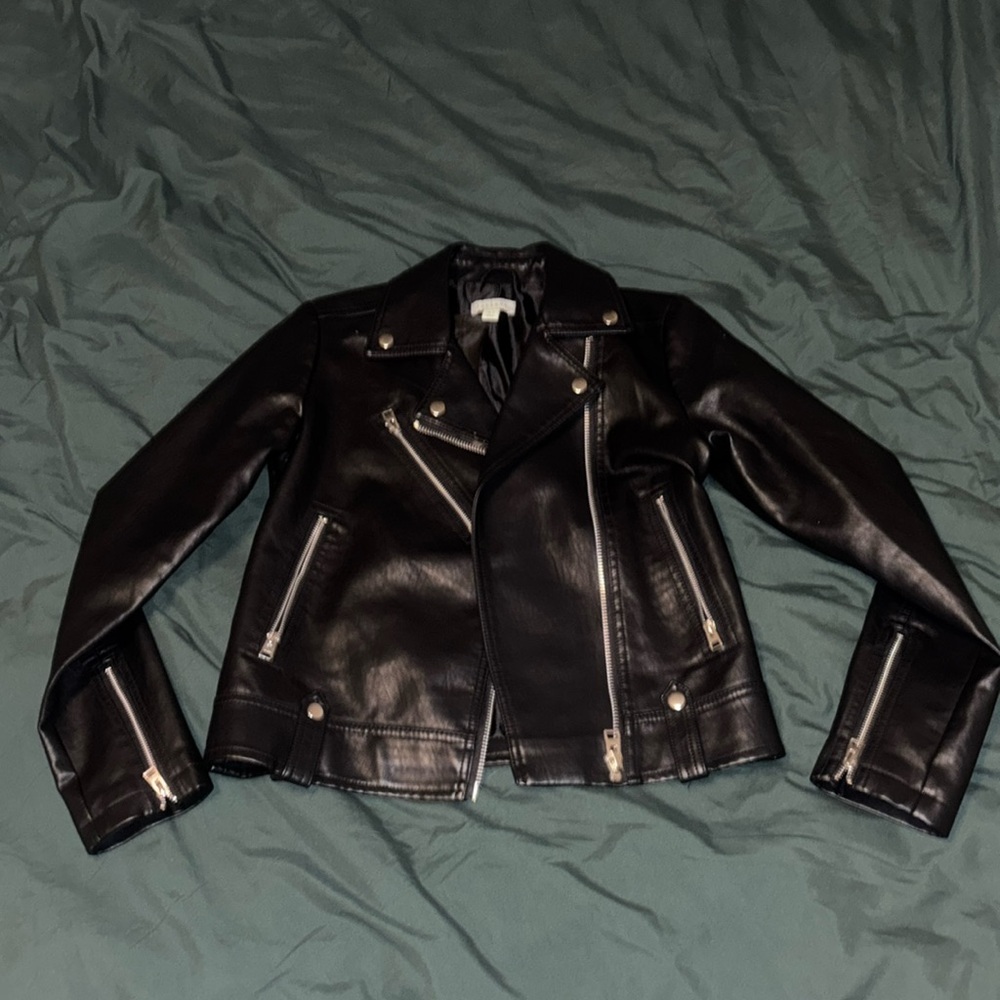 Topshop faux leather jacket